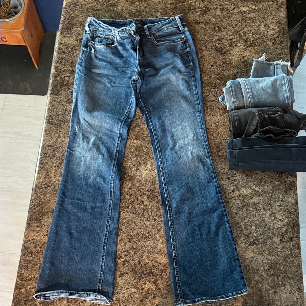 Silver Jeans Dark Blue Flare Women's Jeans